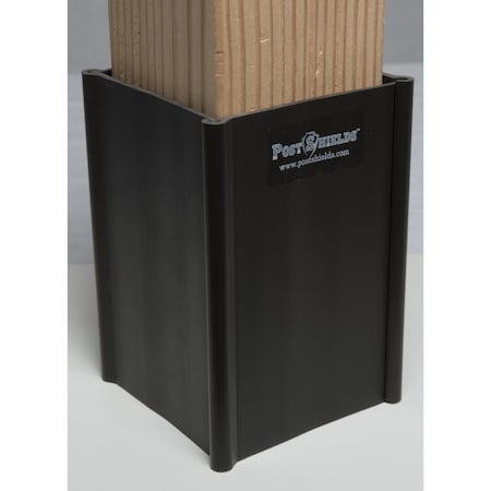 Post Shields. Post Shields Inc. 6 in. H X 4 in. W X 4 in. L Plastic Brown Fence Post Protection 5282712020